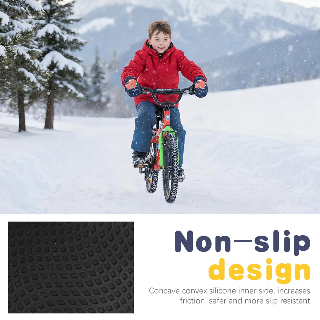 PATPAT Kids Winter Gloves for Outdoor Play with Fleece Lining and Touch Screen Fingers | Boys 7–14