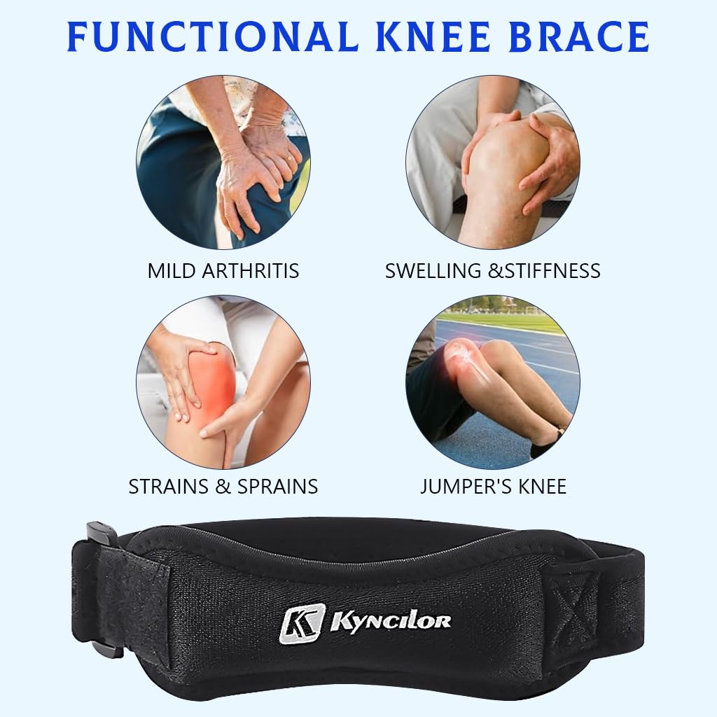 Proberos® Patella Brace Adjustable Knee Brace for Men Women Patella Brace for Weightlifting Running Squatting Basketball Working Out, 1 Pcs Knee Brace