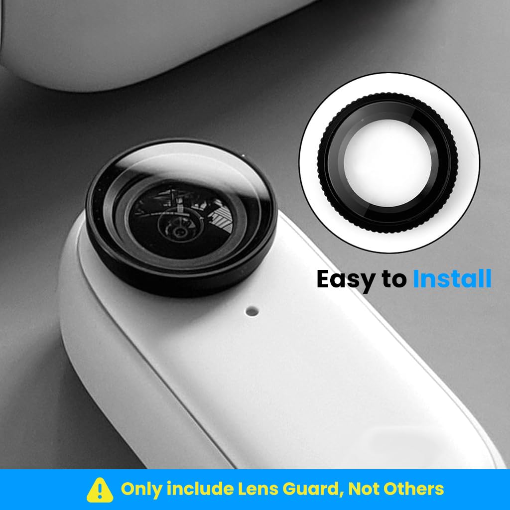 ZORBES Lens Guards for Insta360 GO 3S featuring Snap-On HD Glass Design 22mm Dia | Anti-Glare Protection