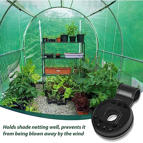 Optifit® 30pcs Black Shade Net Clips, Universal PE Plastic Fixing Clamps for Sunshade, Bird Netting, Garden & Agriculture Mesh Cover, UV Treated, Secure Snap Grip, Easy Install, Multi-Use Pack
