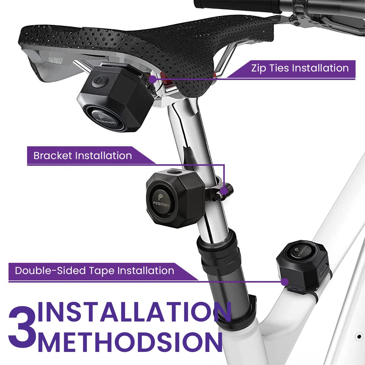 STHIRA Bike Alarm System for Motorcycles and Bicycles with 113dB Siren and 700mAh Rechargeable Battery | IPX5 Waterproof Remote-Control Security