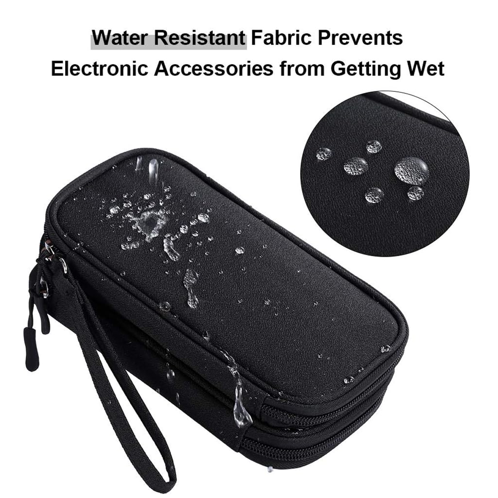 Zibuyu Electronics Organizer Bag for Travel with 2 Layer Design and Waterproof 600D Oxford