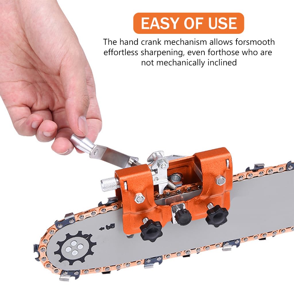 Serplex® Chain Saw Sharpen, Chainsaw Chain Sharpening Jig, Chainsaw Sharpener Kit, Deluxe Chain Saw Sharpener for All Kinds of Chain Saws Blade & Electric Saw