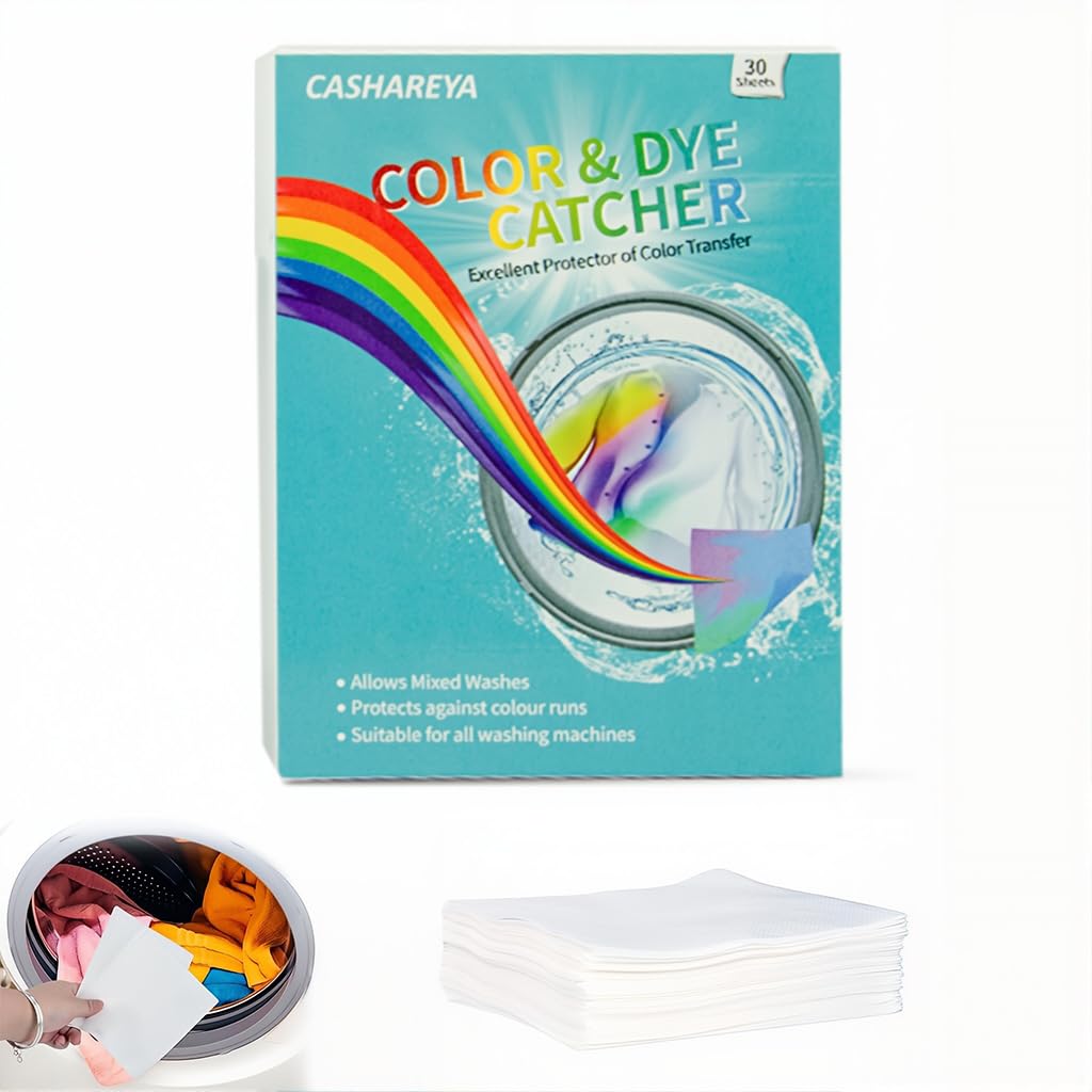 Supvox Color Catcher Sheets for Mixed Laundry featuring Honeycomb Texture 30 Count | Safe Dye Trapper