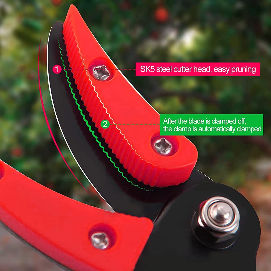 HASTHIP Fruit Plucker for High Branch Cutting with 100cm Aluminum Pole and SK5 Blade | Ergonomic Handle