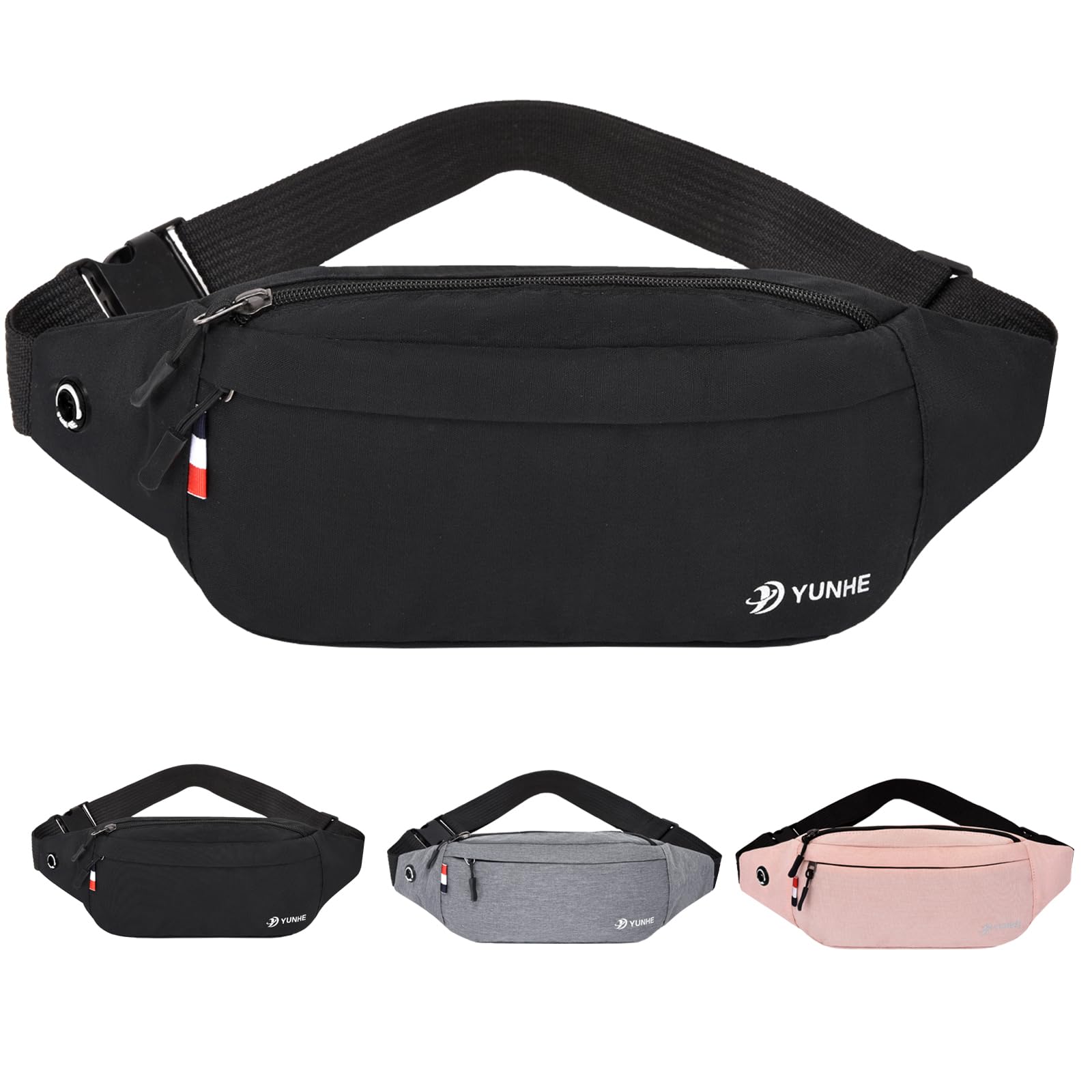 GUSTAVE® Bum Bag for Ladies Women Men Girls Bumbags Waist Fanny Pack with Headphone