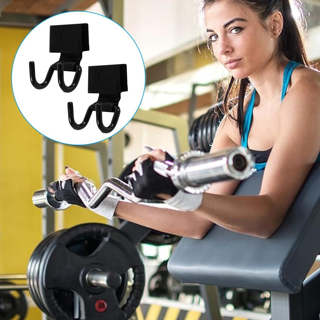 Proberos Weight Lifting Hooks for Deadlifts and Pull-Ups with Dual Metal Hooks | Adjustable Wrist Straps