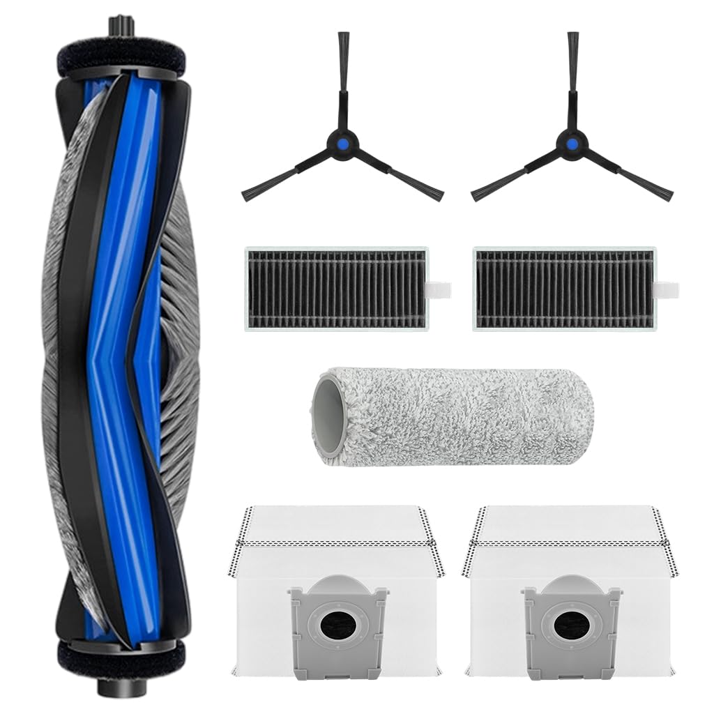 HASTHIP Replacement Parts for Ecovacs X8 PRO Omni Vacuum Cleaner 8Pcs Set with Filters & Brushes