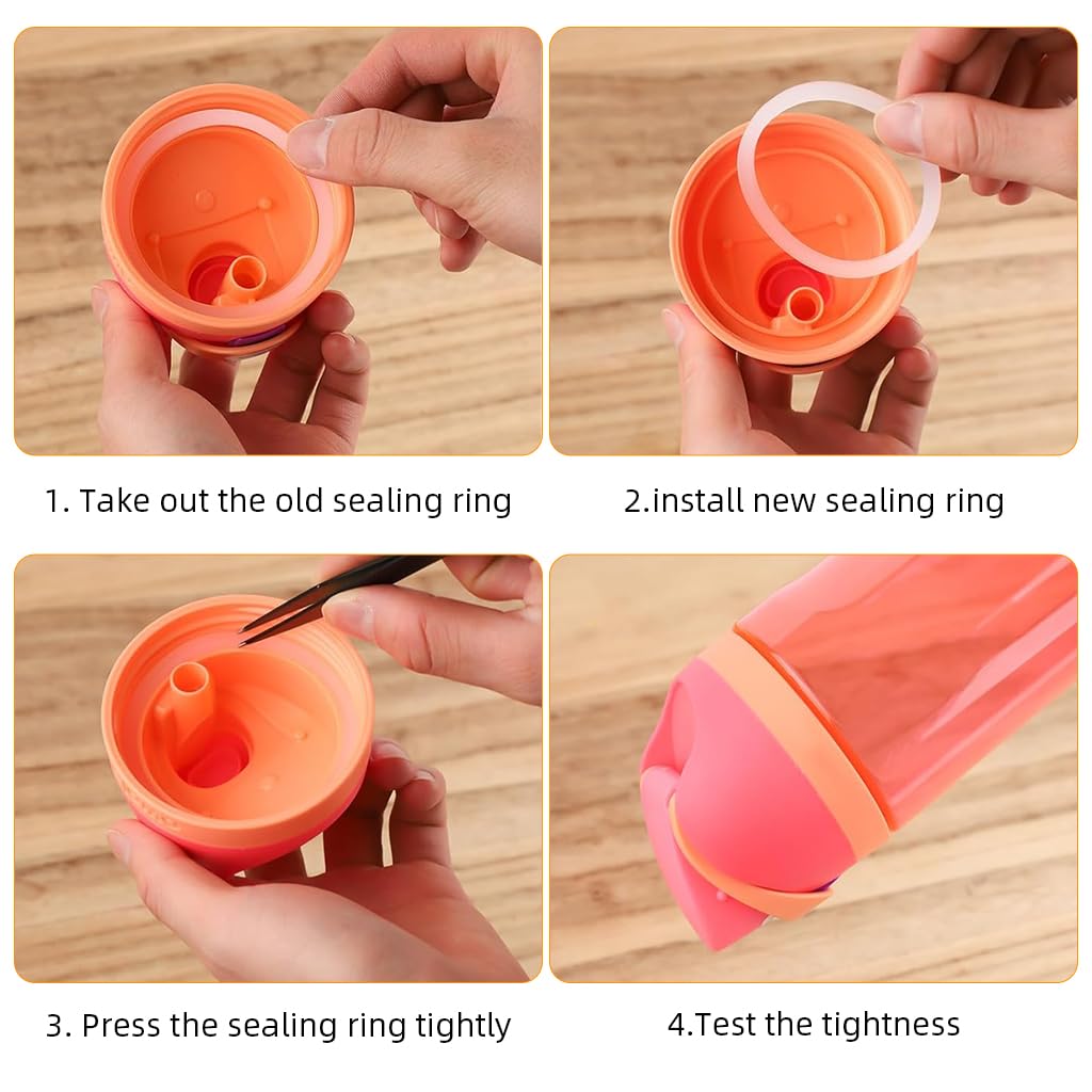 Supvox Replacement Spout Gaskets and Sealing Rings for Owala FreeSip 24–40Oz | Food‑Safe Silicone Leak‑Proof Set