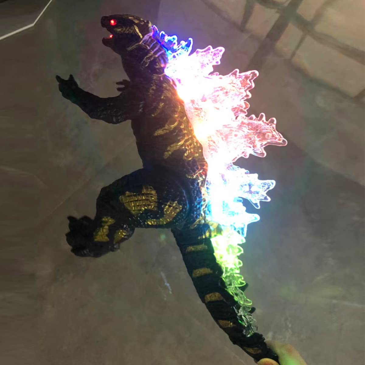 PATPAT Electric Godzilla Toy 14 in Model for Kids with Light Sound and Movable Tail | Vinyl Dinosaur Figure