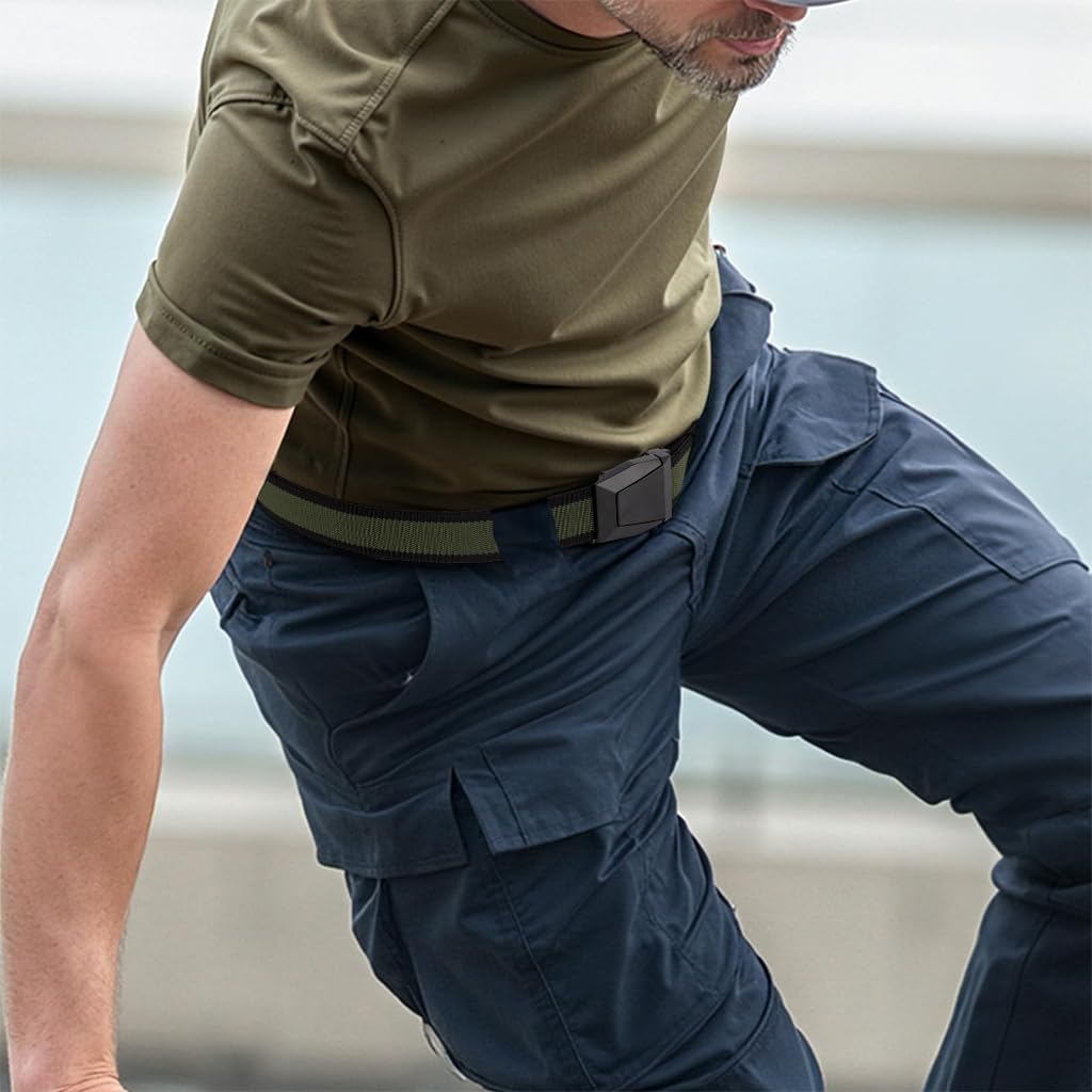 GUSTAVE Belts for Men with Quick Release Alloy Buckle and Adjustable Nylon Webbing 120cm