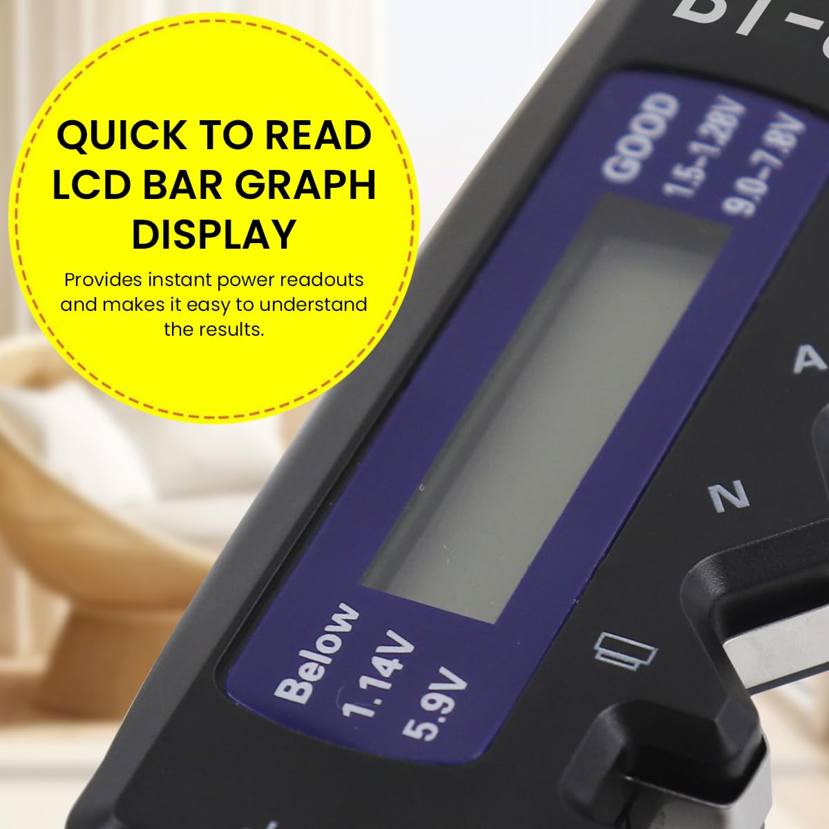 Serplex Universal Battery Tester for C AA AAA D N 9V Cells with LCD Display | 2 PCS