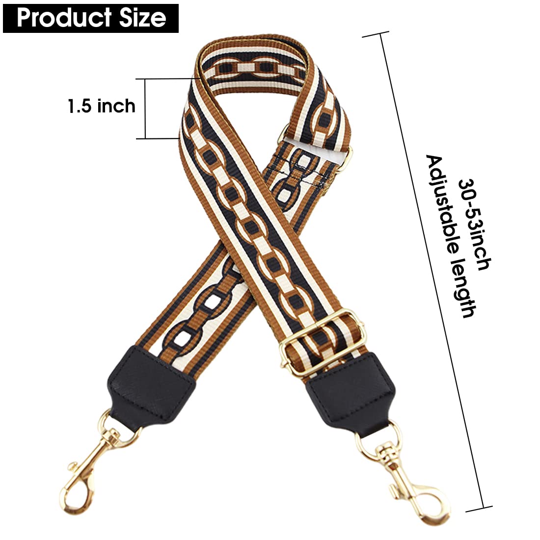 PALAY Bag Straps for Sling Bags featuring Adjustable 30–53 in Length and Metal Buckle | Canvas Webbing Shoulder Strap