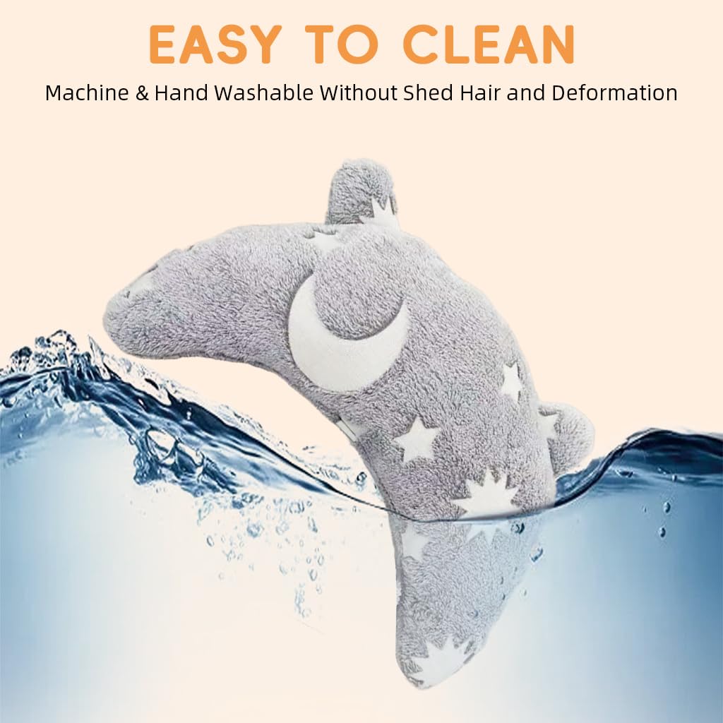 Qpets Pet Pillow for Cats and Dogs with Glow in the Dark Star Design 24x20cm 3pcs | Soft Plush Cushion for Comfortable Sleep