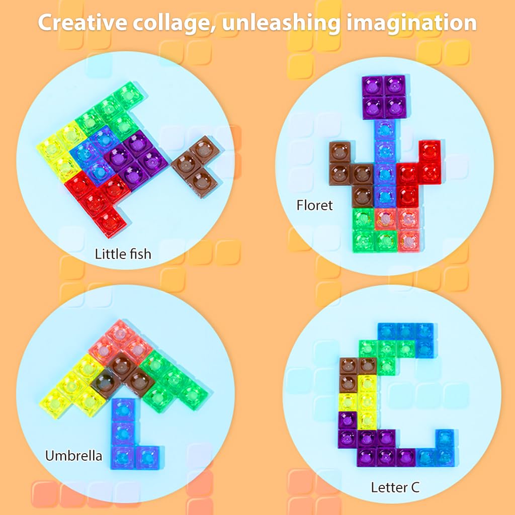 PATPAT Tetris Puzzle Game Toy for Kids with 40 Colorful Wooden Blocks | Educational Brain Teaser