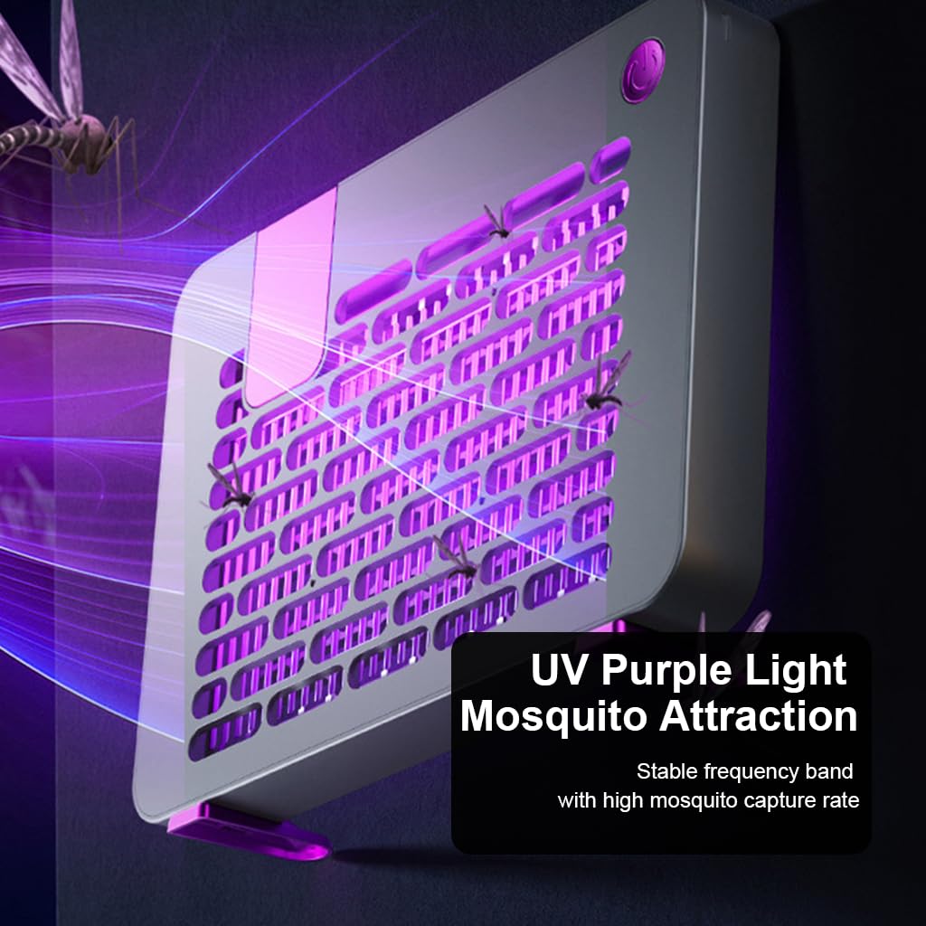HASTHIP UV Mosquito Trap Lamp with 390nm Purple Light and 3000V Grid for Indoor Outdoor Use