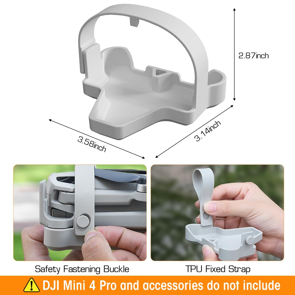 ZORBES DJI Mini 4 Pro Propeller Holder for Drone Protection with Snap Buckle & TPU Design