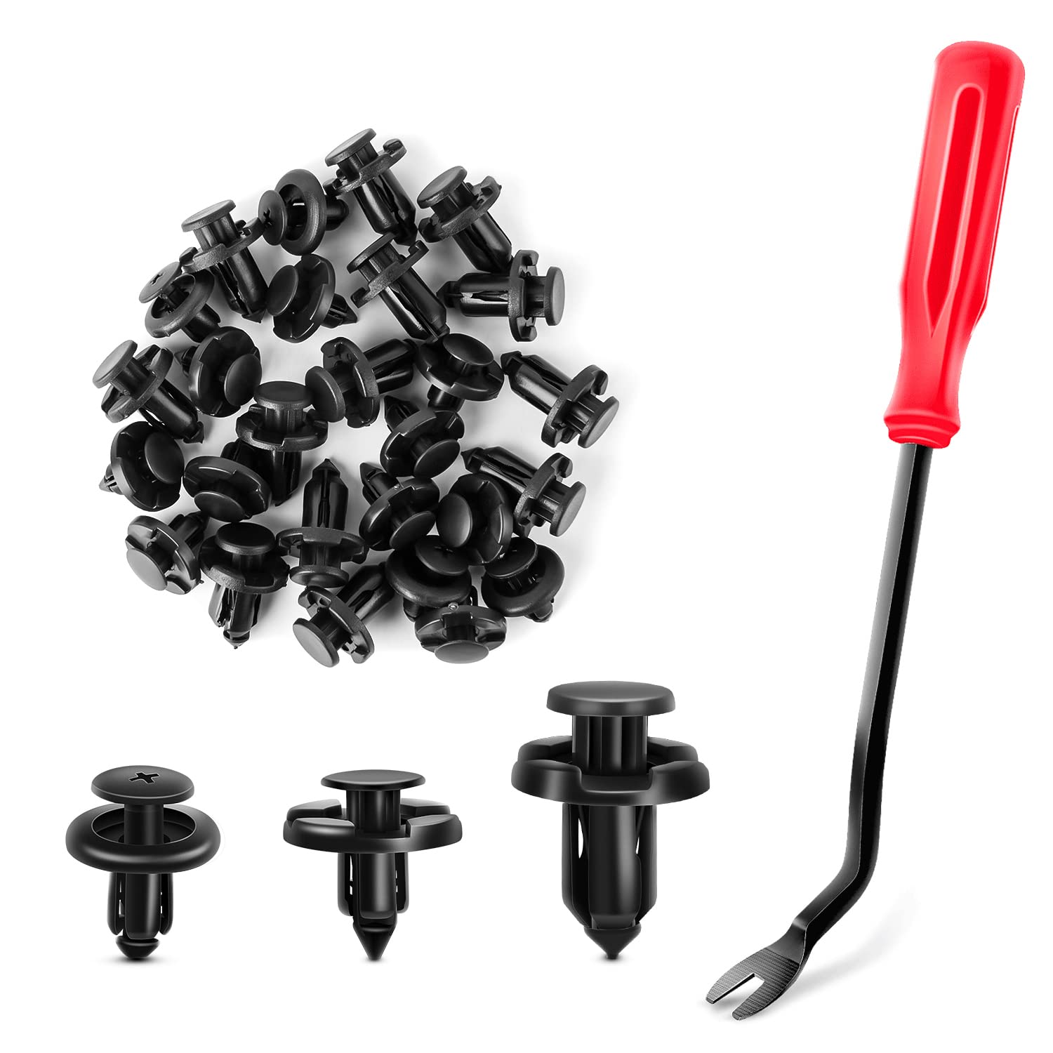 STHIRA® 100PCS 7mm 8mm 10mm Compatible with Subaru Push Type Retainer Fasteners Rivets Clips OEM Upgrade for 90914-0007, 90913-0067 & 90914-0051