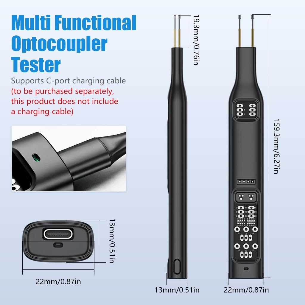 Serplex Multi Function Transistor Tester for Electronics Repair with LED Display and Dual Power