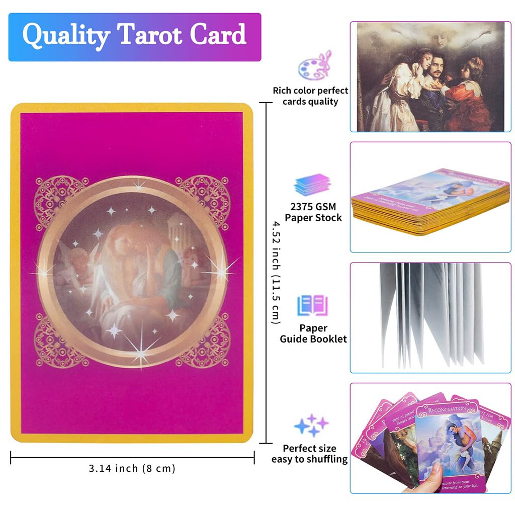 ZIBUYU Tarot Cards for Beginners with Quality Finish | Ideal for Learning and Practice