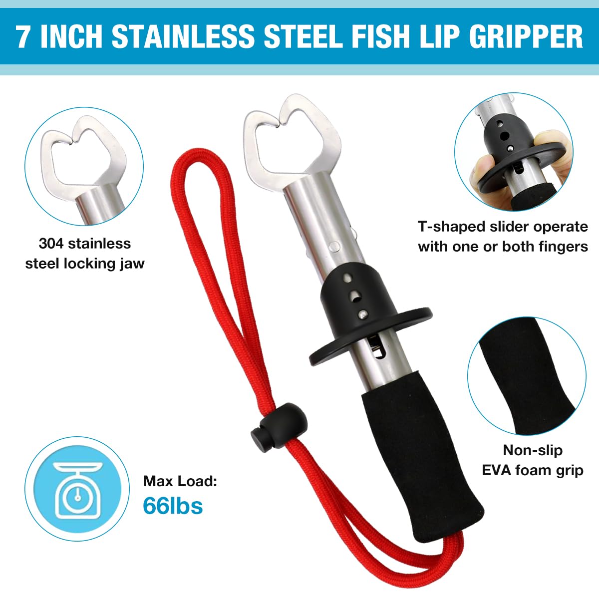 Proberos Fishing Tools Kit for Anglers with 6.5 in Plier and 7 in Lip Gripper | Stainless Steel