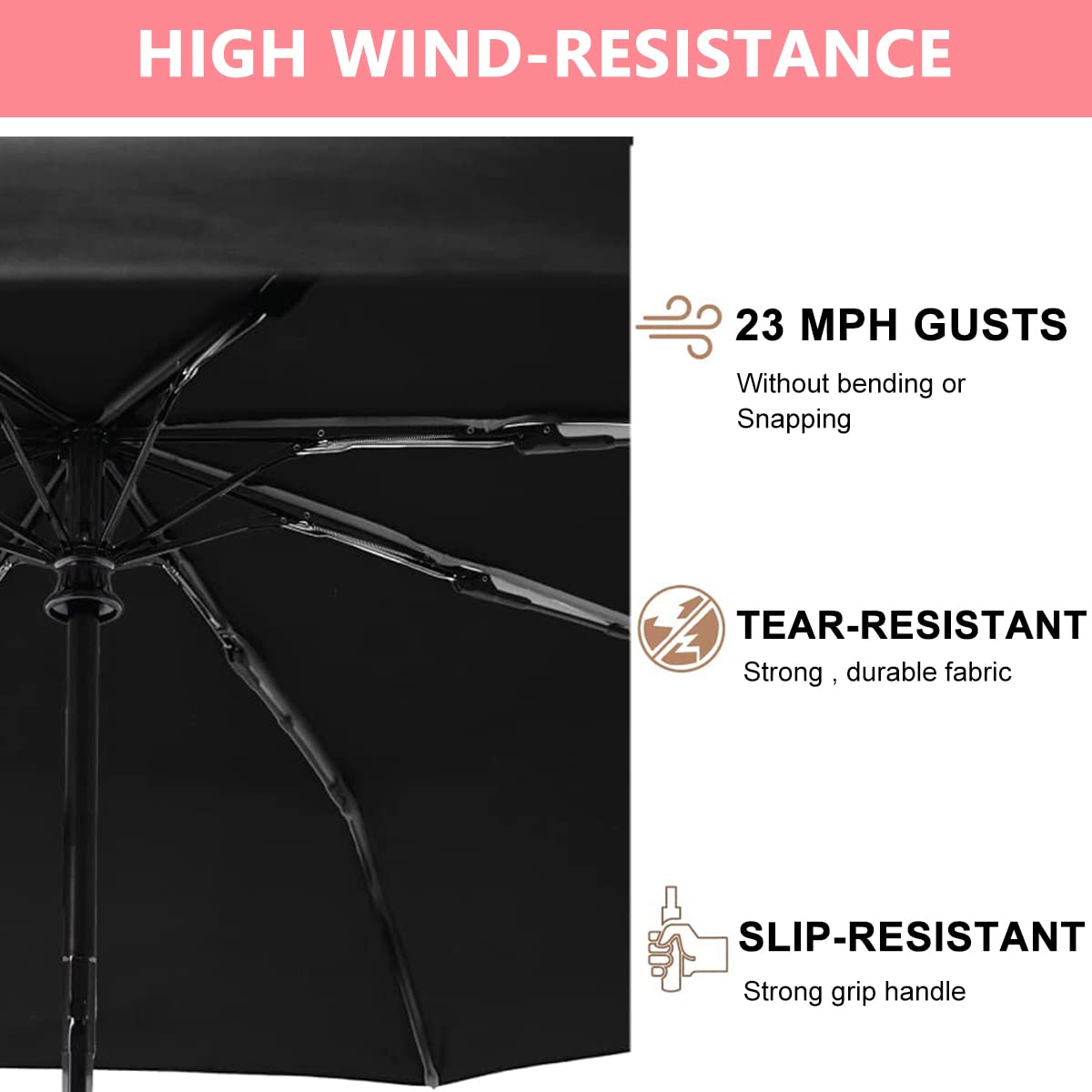 PALAY Umbrella for Women with Automatic One Button Fold and 8 Ribs Windproof Design | UV Protection Travel Size 11.5 in