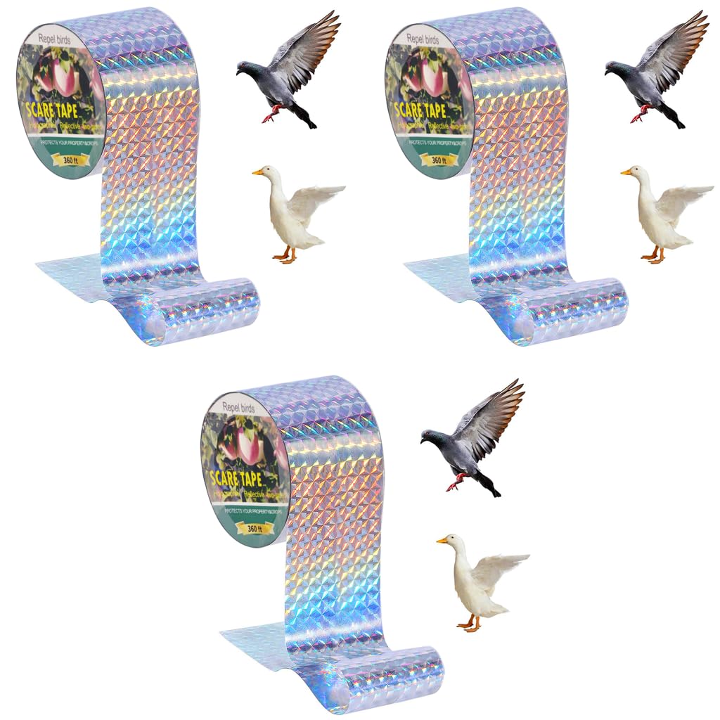 Supvox Bird Scare Tape for Balcony and Outdoor Use featuring Reflective 100m Design | Pigeon Deterrent