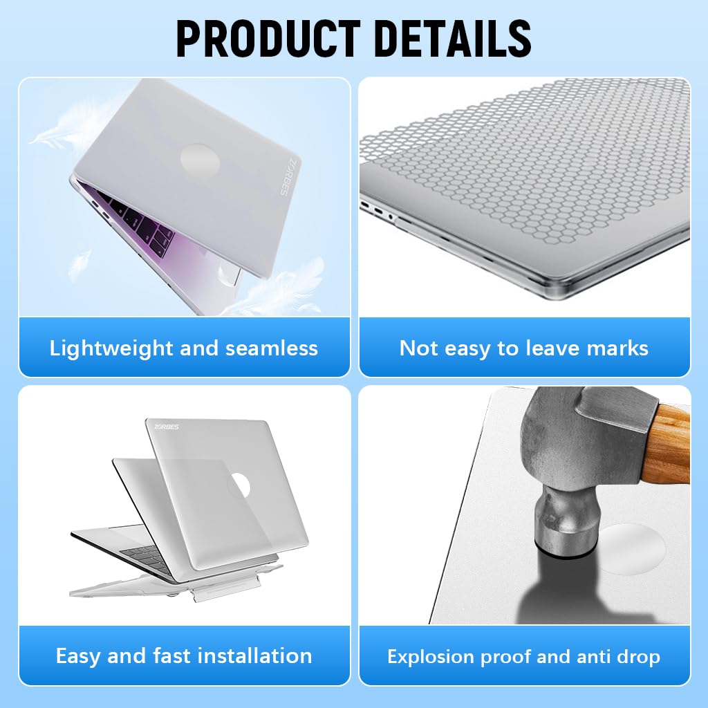 ZORBES Laptop Cover for MacBook Air 13.6 inch with Foldable Kickstand Waterproof Grey Case