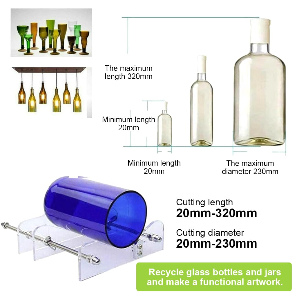 Serplex® Glass Bottle Cutter Device DIY Assembly Glass Bottle Cutter Device Bottle Cutting Tool DIY Glass Bottle Craft Supplies for Glass Bottle Art, Bar Glass Bottle Decoration