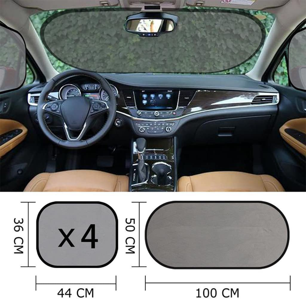 STHIRA Car Window Sun Shade for SUV and Sedan with Dense Mesh 5 Pack | UV and Glare Protection