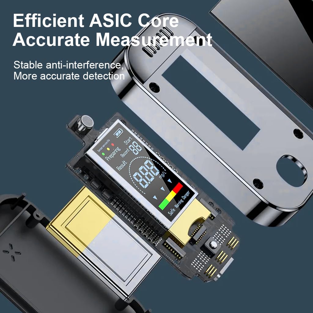 STHIRA Alcohol Tester for Personal and Professional Use with LCD Display | 0.00–0.199% BAC Non Contact USB Rechargeable Breathalyzer