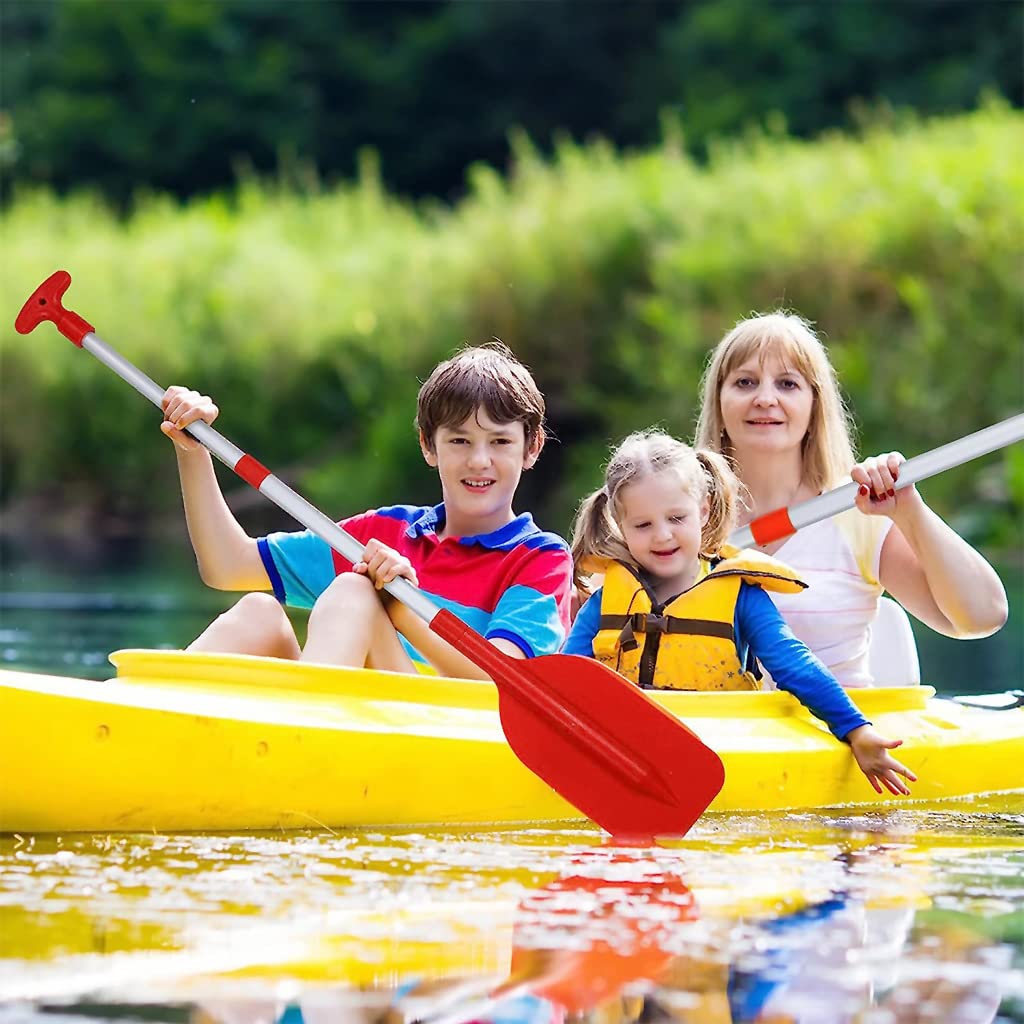 Optifit Retractable Paddle for Kayaking and Canoeing with T Shape Grip | 21-41 in Adjustable PVC and Aluminum Alloy