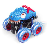 PATPAT® Dinosaur Toys Pull Back Cars for Kids, Monster Truck Car Toys for Kids, Cool Dinosaur Car Toy for 2-5 Year Old Boys & Girls, Truck Toys Vehicle Toys for Boys, Birthday Gift for Kids(Blue)