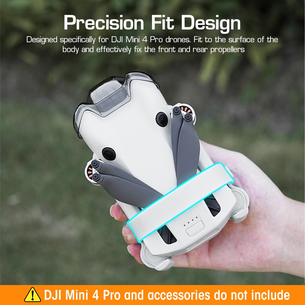 ZORBES DJI Mini 4 Pro Propeller Holder for Drone Protection with Snap Buckle & TPU Design