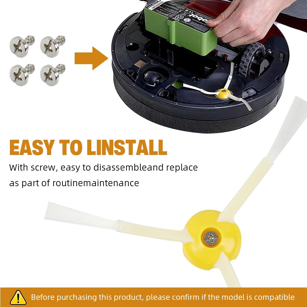 HASTHIP Compatible iRobot Roomba Replacement Side Brushes for 800 900 Series Pack of 4 | Optimal Bristle Design for Corner Cleaning