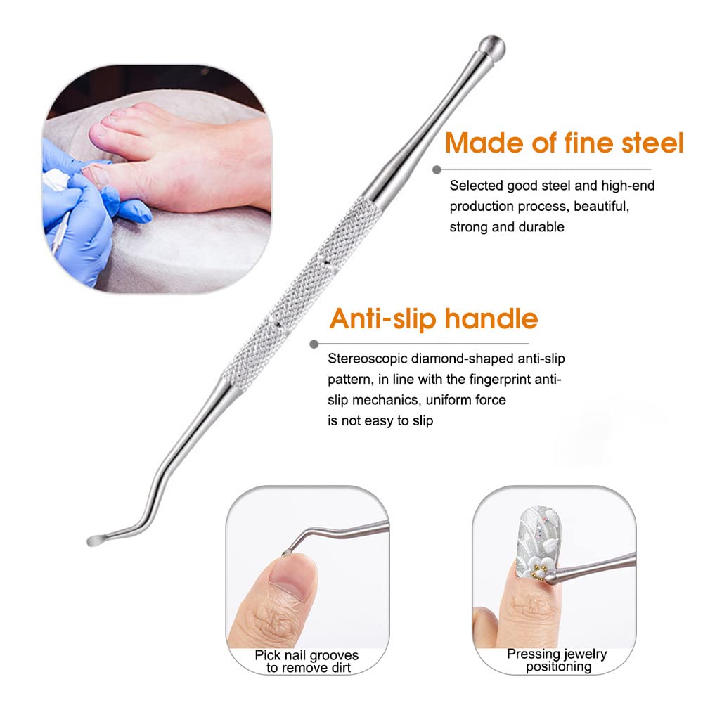 MAYCREATE® Ingrown Toenail Clippers for Ingrown or Thick Toenails,Wide Jaw Opening Nail Clippers with Curved and Slant Straight Blade Edge, 6 PCS Stainless Steel Toe Nail Clipper for Men