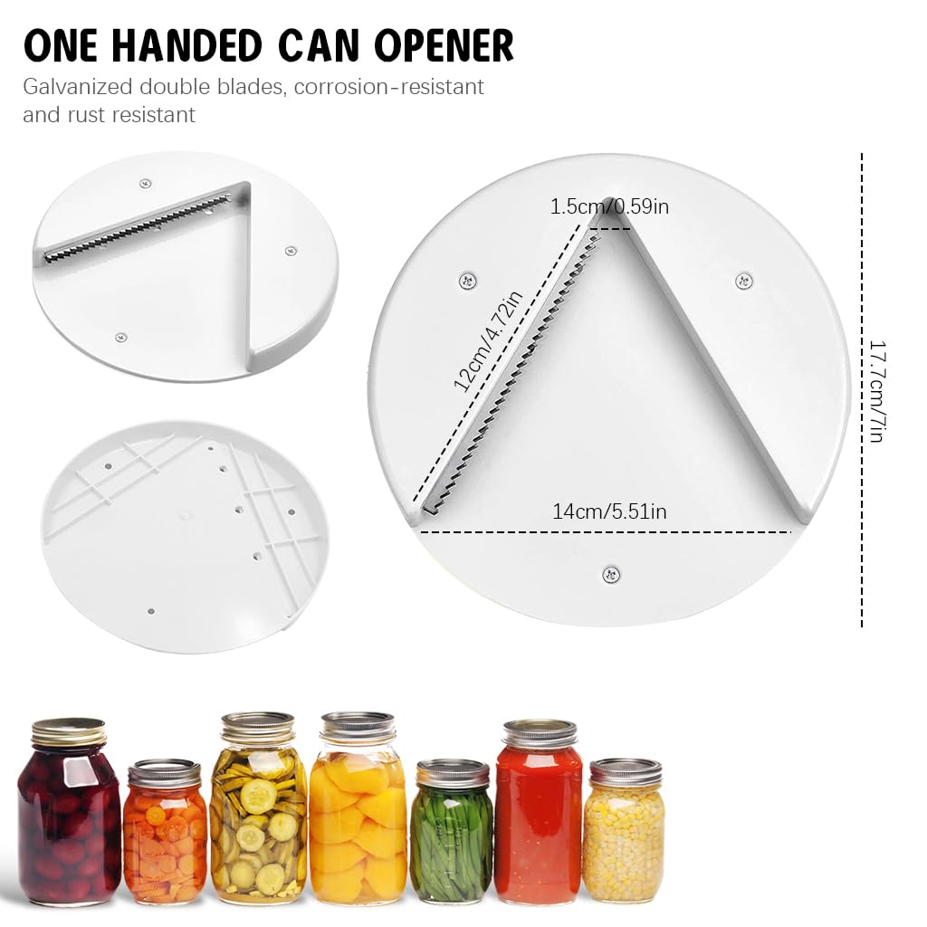 HASTHIP Jar Opener for Seniors with Stainless Steel Teeth for Arthritis | Under Cabinet Mount