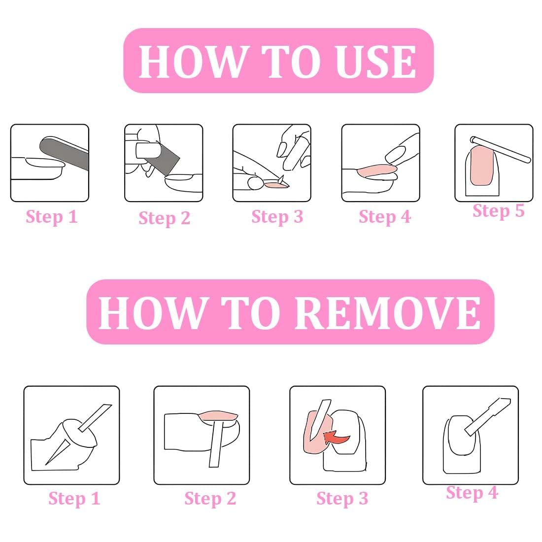 ZIBUYU Press on Nails Kit for Kids with Jelly Glue featuring 4 Cartoon Sets | Reusable DIY Manicure