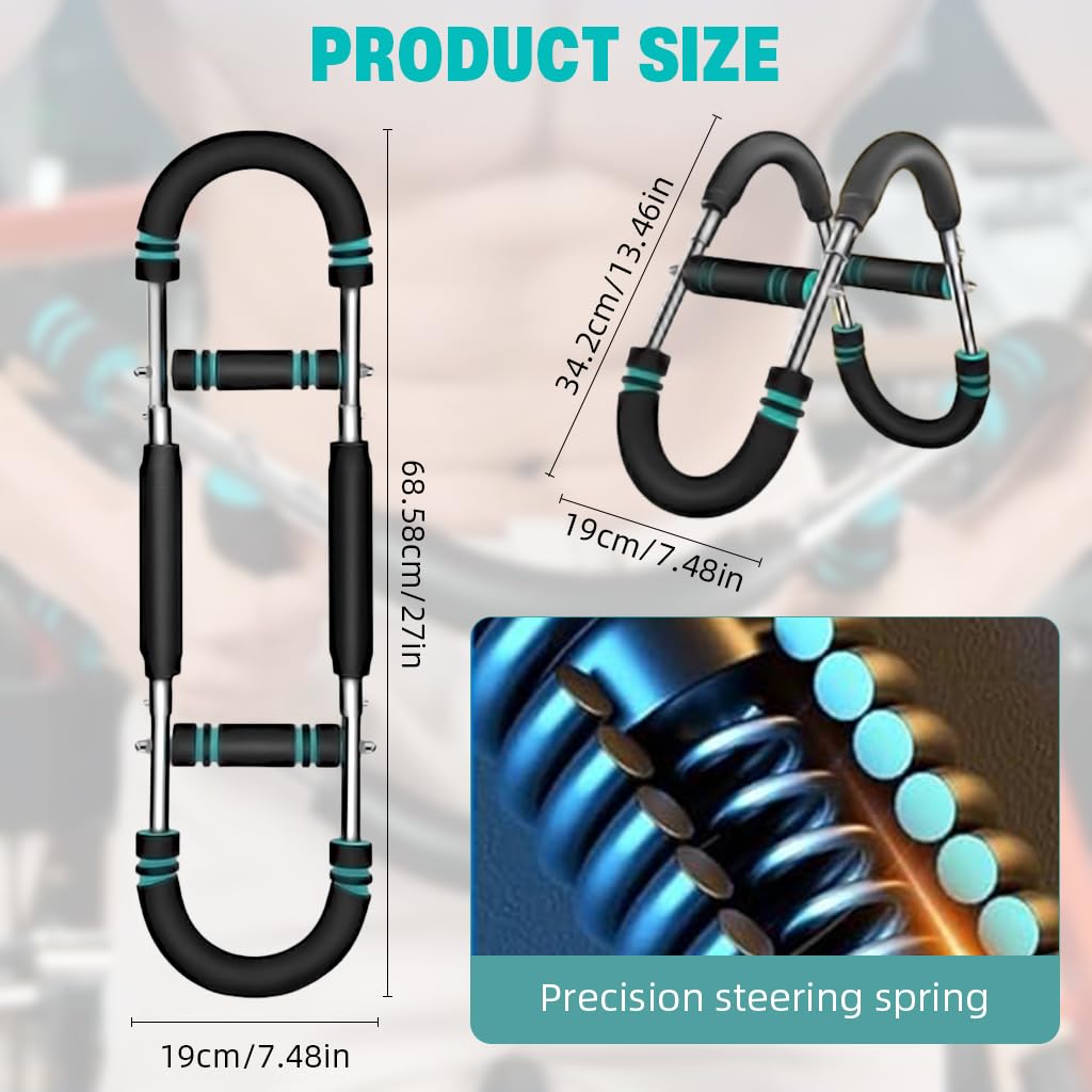 Proberos Power Twister for Upper Body Strength Training with Dual Bar Design and 2PCS Set