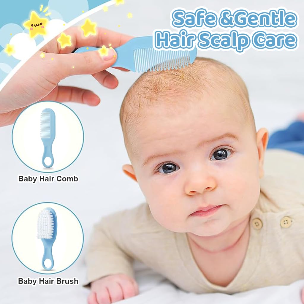 SNOWIE SOFT Baby Grooming Tool Kit with Travel Case Set of 12 pcs for Newborn Care | BPA Free