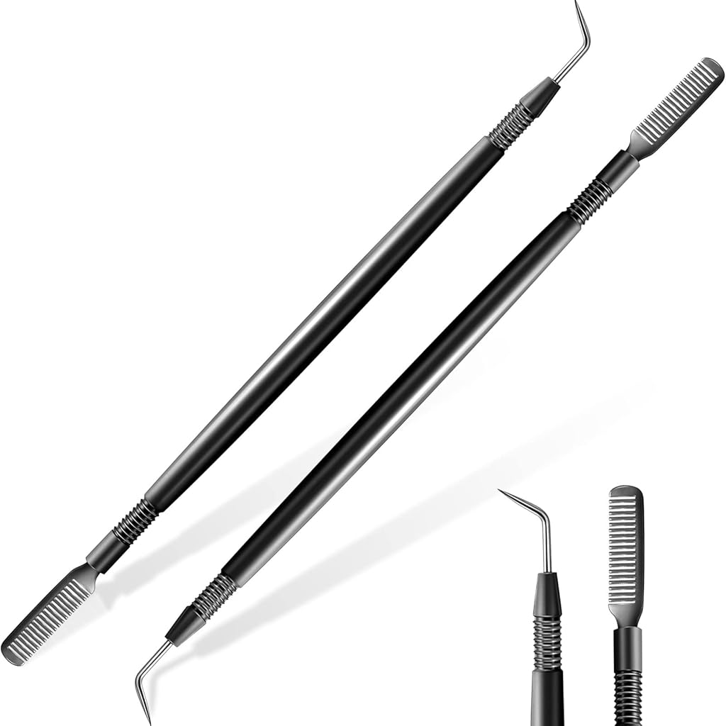 MAYCREATE® 2 Pieces Eyelash Lift Perm Tool Lash Separator Tint Tool Stainless Steel Metal Lash Lift Rods for Eyelash Eyebrow Perming Tinting Curling Extensions Supplies