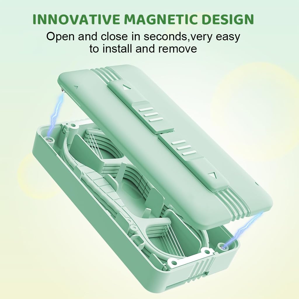 HASTHIP Portable Dental Floss Dispenser with 10 Dual Line Floss Picks for Travel and Mint Fresh Breath