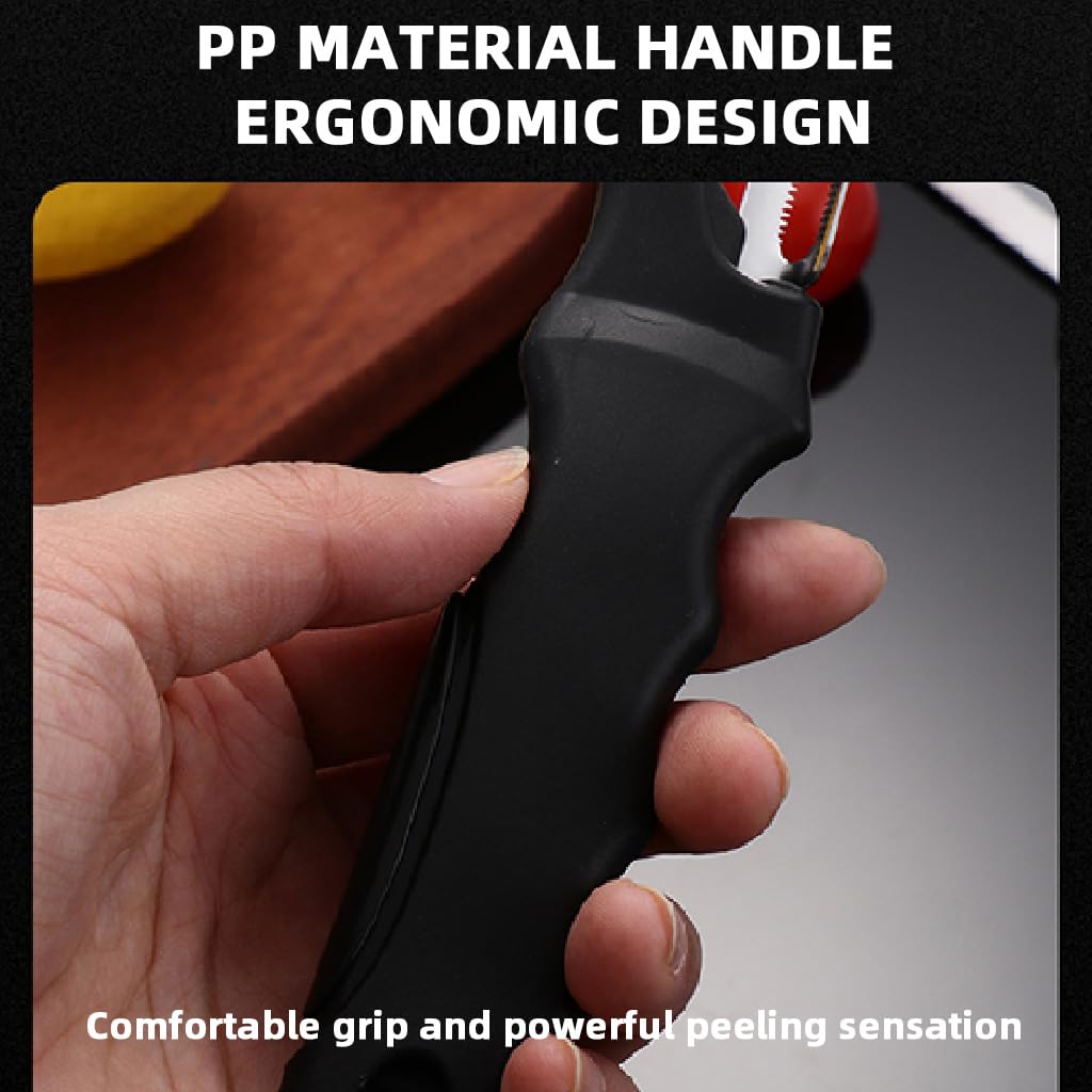 Supvox Stainless Steel Peelers Set of 3Pcs for Kitchen Use with Pointed Tip Digger and Anti Slip Handle