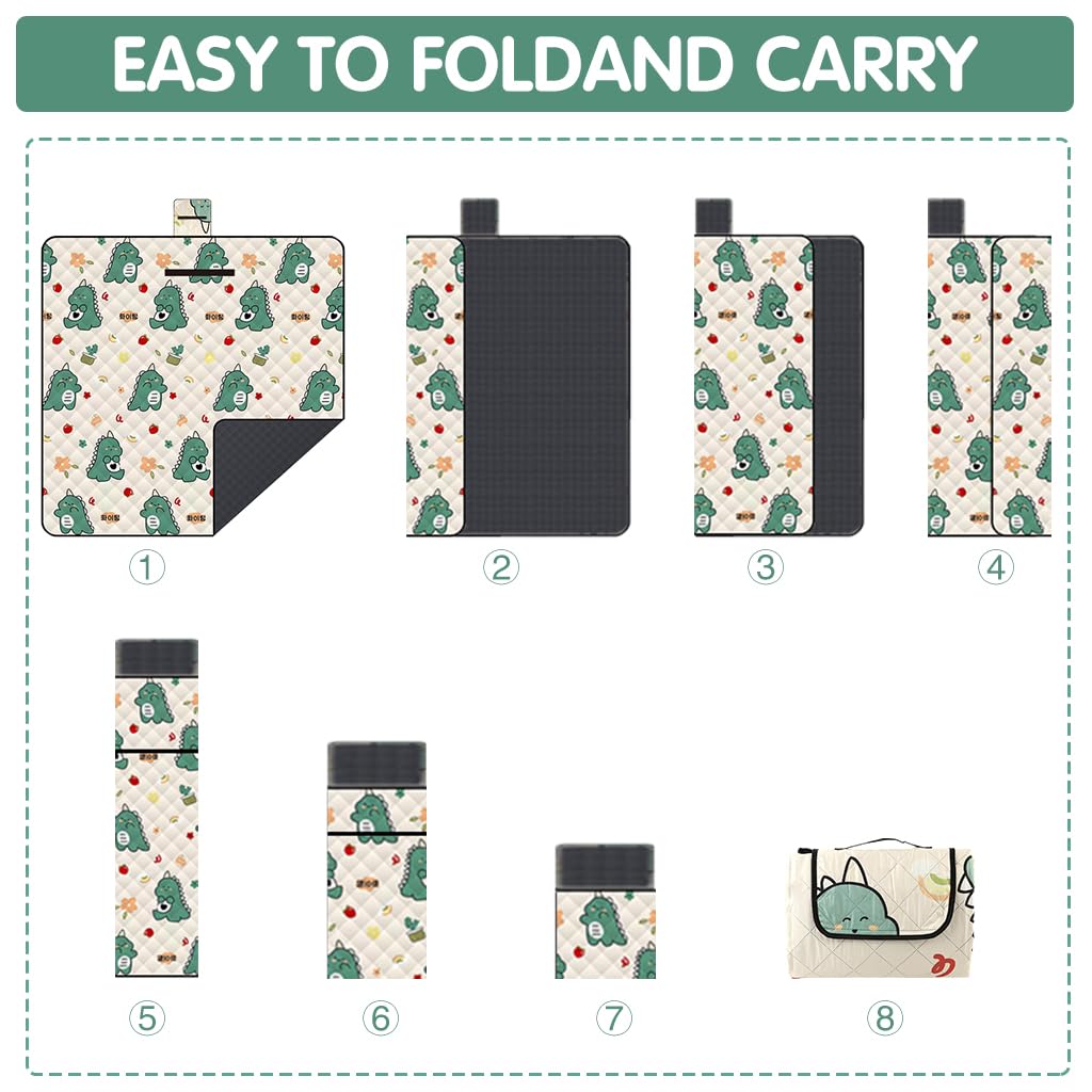 Proberos Picnic Mat for Outdoor Travel and Beach | 200 x 200cm Waterproof Oxford Cloth Blanket