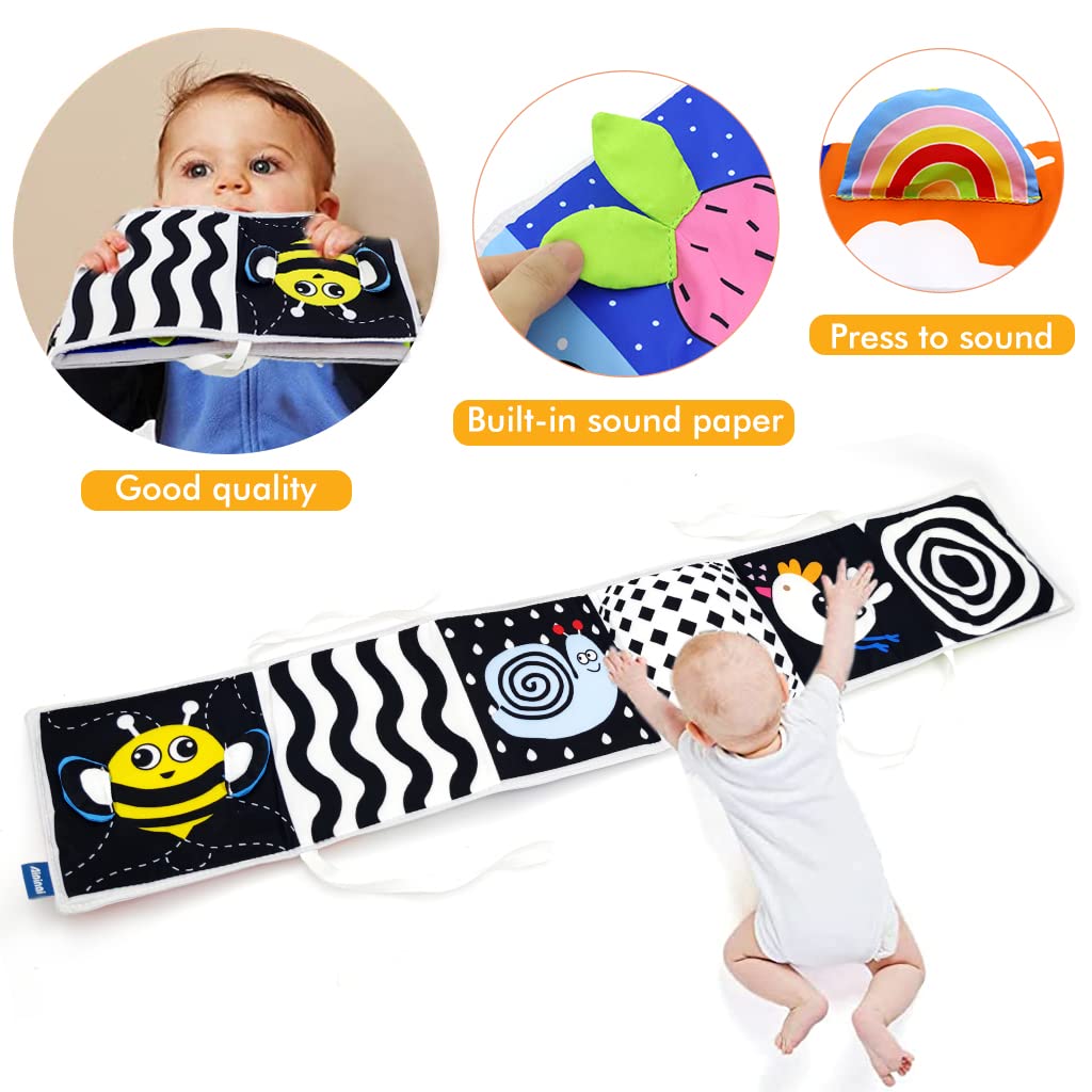 SNOWIE SOFT Rabbit Baby Toys Cloth Book for Sensory Play and Early Learning | Washable Soft Toy for 0–12 Month Babies