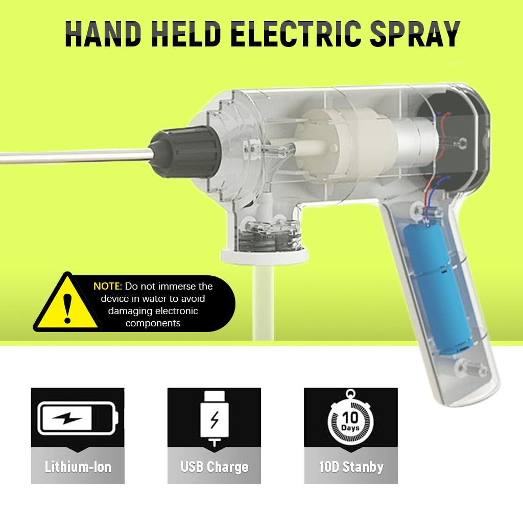 HASTHIP Electric Sprayer for Plants with Smart Timer and Metal Long Nozzle | 2pcs USB Rechargeable