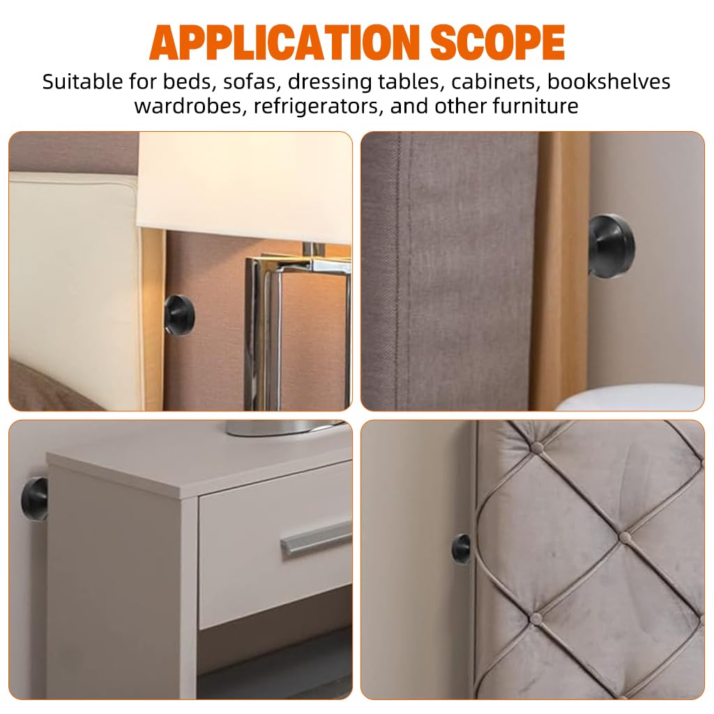 Serplex Headboard Supports for Stable Sleep with 4.2–4.7cm Adjustable Anti Shake Design | No Drill Setup