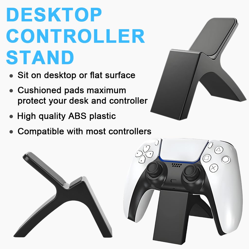 ZORBES Game Controller Holder for Desk Organization with Anti Slip & Anti Scratch Patch | Universal Display Stand