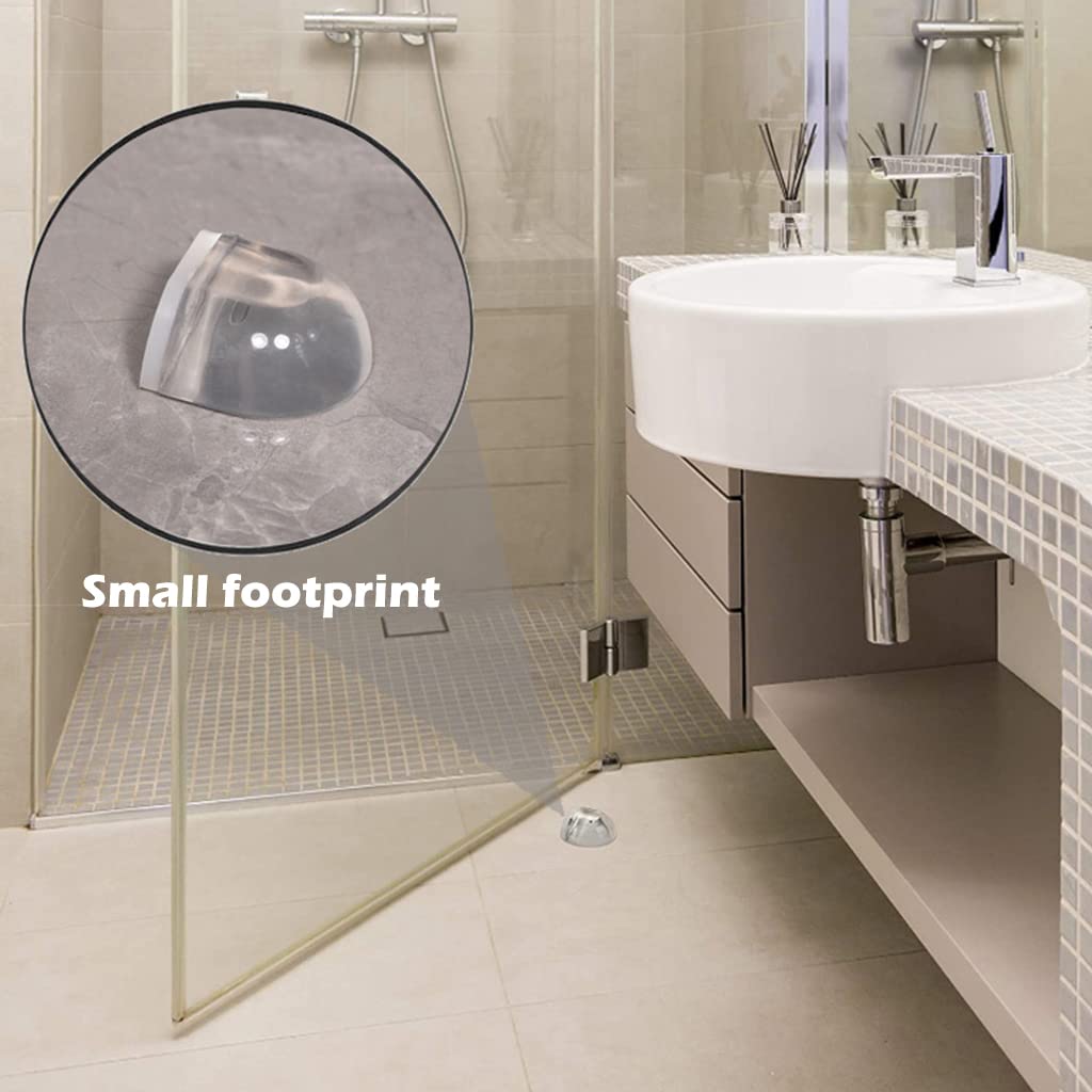 Supvox Rubber Door Stopper for Home and Office with Self Adhesive Design 4cm Clear | Protects Walls and Furniture