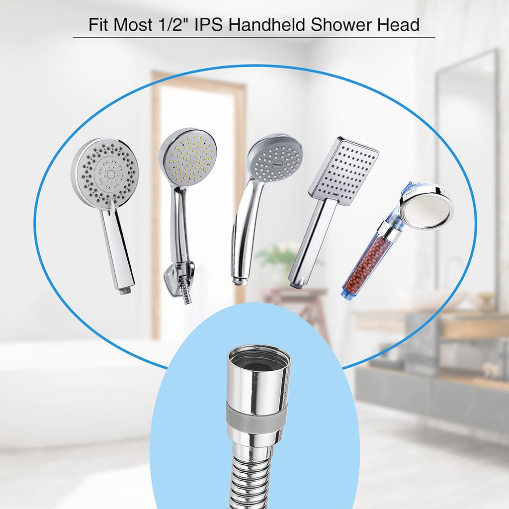 ZIBUYU Shower Hose for Toilet and Handheld Use featuring Anti Kink Design 1 Meter SS304 Chrome